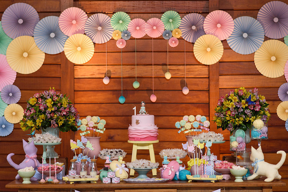 Foto Aniversário infantil com tema gatinhos em Curitiba - Clara 1 ano - Imagem 2