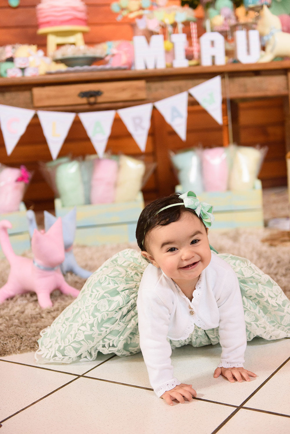 Foto Aniversário infantil com tema gatinhos em Curitiba - Clara 1 ano - Imagem 14